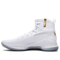 Under Armour Curry 4 'White Gold' 1298306-102 (SNKR/High Top/Basketball) Curry 4 Shoes, Gold Basketball Shoes, Gold Basketball, Curry 4, Limited Edition Sneakers, Sports Sneakers, Sport Sneakers, Stylish Sneakers, Under Armor