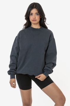 Made from a luxurious 14oz fleece, this crewneck is incredibly soft and warm, yet still breathable and moisture-wicking. The loose fit allows for a full range of motion, making it perfect for everything from running errands to lounging around the house. The ribbed cuffs and hem keep the cold out.This hoodie is Garment Dyed.Our garment-dyed crewneck sweaters are dyed after they're sewn, which gives them a more durable and even color, including in the stitching and ribbing. This also means they'll have less shrinkage and colors will stay true after repeated washings.Features: Made from our premium 14oz heavyweight fleece to keep you warm Essential crewneck styling perfect for all occasions Loose fit for a full range of motion Ribbed cuffs and hem to keep the cold out Knitted, cut, sewn, and Lace Knitwear, Los Angeles Apparel, Kids Garments, South Central, Garment Industry, Sweater Jumpsuit, Denim Sweater, Leather Denim, Sleeveless Vest