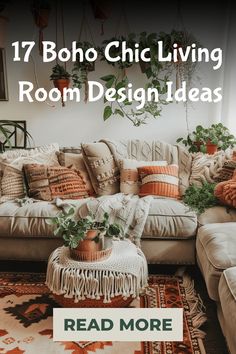 Boho Chic Living Room Chic Living Room Design, Cozy Boho Living Room, Geometric Living Room, Boho Chic Living Room, Earthy Home, Boho Interior Design, Living Room Arrangements, Living Room Design Ideas, Room Design Ideas