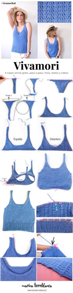 the instructions to crochet an easy tank top