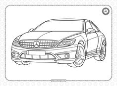 Printable Mercedes Cars Coloring Pages Mercedes Auto, Mercedes Logo, Sports Coloring Pages, Mercedes Benz Cl, Mercedes Benz Sls Amg, Amg Car, Mercedes Benz Sls, Mercedes Clk, Mercedes Truck