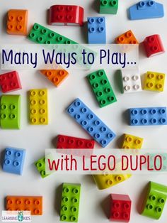 there are many legos to play with in this lesson for the youngster who is learning how to use lego duplo