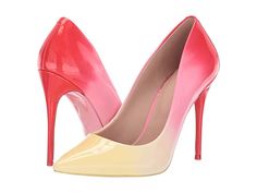 Product View Chic Round Toe Heels With Glossy Finish, Chic Glossy Finish Heels For Spring, Trendy Patent Leather Heels, Trendy Fitted Patent Leather Heels, Pink Heels With Red Sole, Heels Yellow, Wedding Dreams, Aldo Shoes, Transitional Style