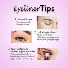 Eyeliner Tips For Beginners, Eye Liner Tips, Beginners Makeup Tutorial, Eyeliner Application, Makeup Life Hacks, Makeup Advertisement, Makeup Tutorial Foundation, Eyeliner Tips, Perfect Makeup Look