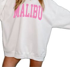 Preppy Clothes Aesthetic, Malibu Sweatshirt, Clothes Preppy, Wishlist Ideas, Preppy Sweatshirts, California Sweatshirt, Trendy Crewneck, Feminist Sweatshirt, Preppy Clothes