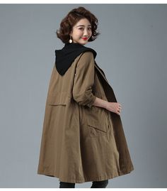 Brand Name: TavimartStyle: Office LadyAge: 25-34Clothing Length: RegularDecoration: PocketsClosure Type: zipperMaterial: PolyesterPattern Type: PatchworkSleeve Length(cm): FullOuterwear Type: TrenchPercentage of Material: ≥70%,<80%Model Number: H-C22089Collar: HoodedType: A-LINEFabric Type: JERSEYcolour: Red, brownsize: M,L,XL,2XL,3XL,4XLVersion: LooseStyle type: commuteCollar: A hoodie/collarSleeve length: Long sleeveworkmanship: Collage/splice Khaki Long Coat With Solid Color, Khaki Long Coat Outerwear, Khaki Long Coat Solid Color, Brown Lapel Collar Outerwear, Khaki Outerwear With Lapel Collar For Fall, Brown Outerwear With Lapel Collar, Khaki Outerwear With Stand Collar And Pockets, Khaki Single Breasted Outerwear With Stand Collar, Khaki Solid Color Outerwear For Work