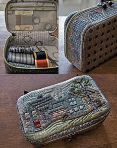 an old suitcase with many different things inside