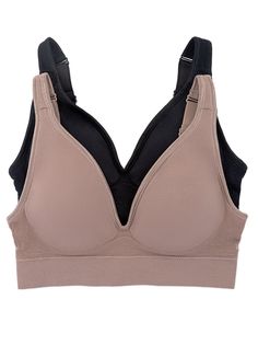 Introducing our Seamless Wireless Bra 2-Pack, a delightful duo of comfortable and versatile essentials. Experience the epitome of comfort with this wire-free bra that offers a seamless design for a smooth look and feel. Adjustable straps and removable cups provide a customizable fit, making it the most effortless wireless bra in our collection. This dream bra offers light support and ultimate comfort, catering to those seeking an unparalleled wearing experience. Embrace comfort and convenience w Bra Size Calculator, Most Comfortable Bra, Wireless Bras, Bra Measurements, Free Bra, Soft Joggers, Bra Pads, Unlined Bra, Comfortable Bras