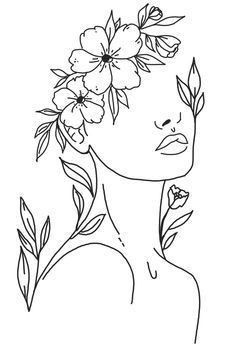 a woman's face with flowers in her hair and the words, i love you