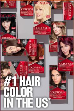 Revlon ColorSilk™ is the #1 hair color in the US.* Get 100% gray coverage   radiant, salon-quality color right at home. Leaves hair in better condition than before. Ammonia-free.** Keratin-infused. *Revlon Consumer Products Corporation’s calculation based in part on data reported by Circana, LLC, through its OmniMarket Service of Total US Multi-Outlet for Women’s Hair Coloring Category for the 52-week period ending 3-24-2024 using Revlon’s custom definitions.**Formulated without adding Ammonia