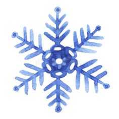 a blue snowflake on a white background with clippings stock photo 5479