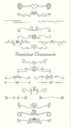 the different types of hand drawn ornaments