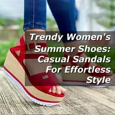 Elevate your summer wardrobe with these trendy women's casual sandals! Perfect for adding a touch of effortless style to any outfit, these shoes are a must-have for the season. Whether you're heading to the beach or a brunch date, these sandals will keep you comfortable and chic all day long. Shop now for the perfect pair of women's summer shoes! Brunch Dates, Effortless Chic, Trendy Shoes, Sandals Summer