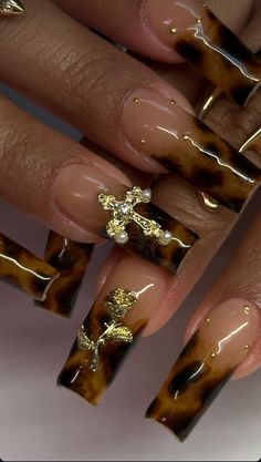 Capricorn Nails Designs, Capricorn Nails, Heavenly Nails, Casual Nails, Pretty Gel Nails, Long Square Acrylic Nails