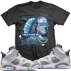 This sneaker shirt by MDM Clothing is made out of premium cotton with a screen printed design. Screen print is the best quality print you can get on a shirt, which few companies do now a days as it is a older slower technique, but it is by far the highest quality printing you can do on a garment. The fit on this shirt is more of a loose fit and not so much of a fashion fit. This is more of a streetwear fit shirt. Care Instructions: We suggest to machine wash this shirt inside out with cold water and we recommend to hang dry all shirts with graphics on it. If you must dry it in the dryer, keep the shirt inside out. Shipping: This item is in-stock and ready to ship out. This item will ship out in 1-2 business day. Returns/Exchanges: Returns are accepted on this item. There is a 20% restockin Blue Graphic Print Shirt For Streetwear, Blue Graphic T-shirt For Streetwear, Blue Graphic Print T-shirt For Streetwear, Urban Blue T-shirt With Graphic Print, Blue Screen Print T-shirt For Streetwear, Urban Blue Shirt With Graphic Print, Blue Sporty Shirt For Streetwear, Blue Hip Hop T-shirt With Screen Print, Blue Sporty Streetwear Shirt