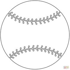 a black and white baseball ball with stitching on the side, in a circle