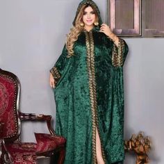 Dress Length 148cmBust 120cmWaist 120cmSleeve Length 38cm Hijab Abaya, African American Fashion, Mode Abaya, African Lace, Stunning Outfits, African Dresses, African Dresses For Women, Kaftan Dress, Dress Party