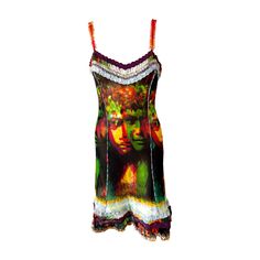 Jean Paul Gaultier S/S 2000 Vintage Psychedelic Semi-Sheer Mesh Dress Size M Vintage Gaultier, Gaultier Dress, Jean Paul Gaultier Dress, Vintage Jean Paul Gaultier, Jean Paul Gaultier Haute Couture, Outfit Pieces, Runway Gowns, Sheer Mesh Dress, Witch Spell