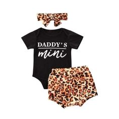 F / 6M I Got It From My Mama Outfit Girls Cotton Dresses, Bodysuit Outfit, Infant Baby Girl, Leopard Shorts, Cotton Outfit, Body Suit With Shorts, Body Suit Outfits