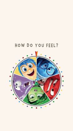 the poster for how do you feel?, which features four different faces and colors