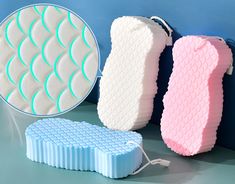 Exfoliating Sponge, Bath Sponges, Shower Sponge, Body Scrubber, Bath Sponge, Body Shower, Callus Removal, Bath Brushes, روتين العناية بالبشرة