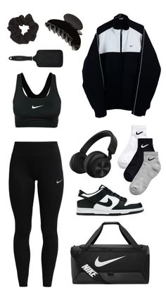 #nike #outfitinspo #gymoutfit #workout #workoutfit #ootd Workout Clothes Nike, Vip Dress, Gymwear Outfits, E Girl Outfits, Black Attire, Fitness Wear Outfits, Gym Workout Outfits, Gym Clothes Women, Casual School Outfits