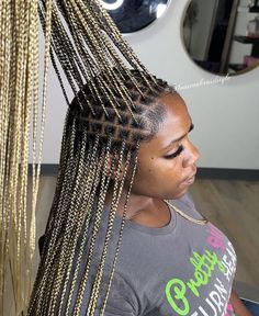 Micro Braids Hairstyles, Small Knotless, Small Box Braids, Blonde Box Braids, Big Box Braids Hairstyles, Cute Braided Hairstyles