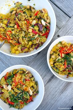 Couscous met geroosterde groenten - Lovemyfood.nl Veggie Couscous, Easy Healthy Lunch Recipes, Moroccan Cooking, Diner Recipes, Moroccan Food, Healthy Foodie, Good Healthy Recipes, Polenta, Vegan Dinners