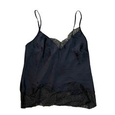 Victoria’s Secret Black Camisole Top Top Lace Silk Adjustable Straps Size Medium Any Questions Please Don’t Hesitate To Ask. Black Sleep Top With Built-in Bra, Black Tank Top For Summer Sleepwear, Black Tank Top For Sleep In Summer, Elegant Black Bra-friendly Camisole, Fitted Black Top For Sleep, Black V-neck Top By Victoria's Secret, Black Spaghetti Strap Loungewear Top, Night Camisole Tops With Built-in Bra, Black Spaghetti Strap Top For Sleep