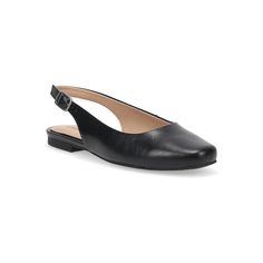 These Sonoma Goods For Life Gwestyn women's slingback flats offer sophisticated style. Click this FOOTWEAR GUIDE to find the perfect fit and more! These Sonoma Goods For Life Gwestyn women's slingback flats offer sophisticated style. Click this FOOTWEAR GUIDE to find the perfect fit and more! FEATURES Sophisticated style Durable rubber outsole Ankle buckle closure for a secure fitDETAILS Polyurethane upper and midsole Polyurethane, manmade lining TPR outsole Square toe Buckle closure EVA footbed 0.5-in. heel Spot clean Imported Size: 9.5. Color: Black. Gender: female. Age Group: adult. Flat Slingback Pumps For Office, Formal Flat Slingback Pumps, Elegant Flat Heel Everyday Sandals, Elegant Flat Heel Sandals For Everyday, Flat Slingback Sandals For Everyday, Flat Heel Slingback Pumps For Business, Business Slingback Pumps With Flat Heel, Casual Slingback Pumps For Office, Black Slingback Sandals For Everyday