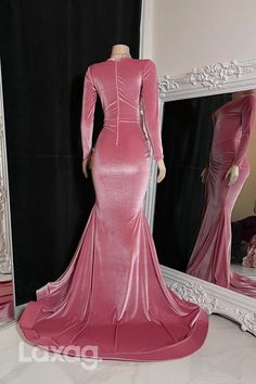 Add a touch of elegance with this stunning 22572 V-Neck Long Sleeves Beaded High Slit Mermaid Prom Dress. Designed for Black Girl Slay, this dress features intricate beadwork and a flattering high slit that exudes confidence and sophistication. Stand out at your next event and make a statement with this beautiful dress. Red Long Sleeve Prom Dress, Women Suits Wedding, Lace Wedding Dress With Sleeves, Simple Prom Dress, Long Prom Gowns, Long Sleeve Prom, Short Bridesmaid Dresses, Mermaid Evening Dresses