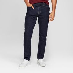 Men's Athletic Fit Jeans - Goodfellow & Co™ : Target Most Comfortable Jeans, Athletic Fit Jeans, Relaxed Jeans, Versatile Outfits, Straight Fit Jeans, Tapered Jeans, Hem Style, Relaxed Fit Jeans, Washed Jeans