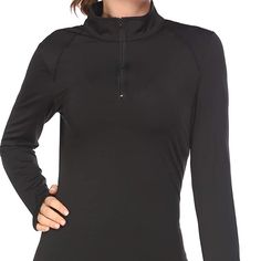 Quick Dry Moisture-Wicking Fabric. Black - S Mock Turtleneck Collar, Breathable Back Mesh Patchwork & Front Half-Zipper. Long Sleeve Workout Shirts - Half Zip Pullover - Fitness Yoga Tops - Athletic Running Shirts - Sport Hiking Clothes - Raglan Baseball Tee - Exercise Activewear - Dry Fit Gym Shirts Apparel Comes From A Smoke Free, Pet Free Home. If You Have Any Questions, Leave A Comment. Black Sports Top With Zipper Closure, Black Sports Tops With Zipper Closure, Black Stretch Half-zip Top, Black High Stretch Top With Zipper Closure, Functional Black Tops With Zipper Closure, Versatile Black Half-zip Top, Black Stretch Tops With Zip Fly, Long Sleeve Workout Shirt, Hiking Clothes