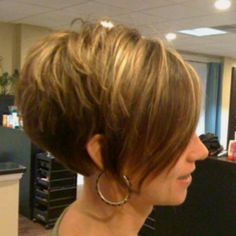 I did this V haircut on Steph last year, wish she would get it again! V Haircut, Hair Cut Ideas, Stacked Bob Hairstyles, Haircuts Ideas, Sassy Hair, Short Bob Haircuts, Bob Hair, Short Hair Color