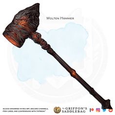 an image of a harry potter's wand with the caption molten hammer