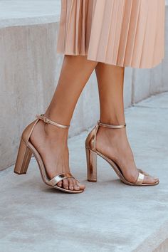 Taylor Rose Gold Ankle Strap Heels Gold Heels Thick Heel, Fall Bridesmaid Shoes, Rose Gold Sandals Heels, Boho Wedding Shoes Bridesmaid, Champagne Heels Wedding, Rose Gold Shoes Wedding, Rose Gold Heels Wedding, Bridesmaid Shoes For Long Dresses, Boho Bride Shoes