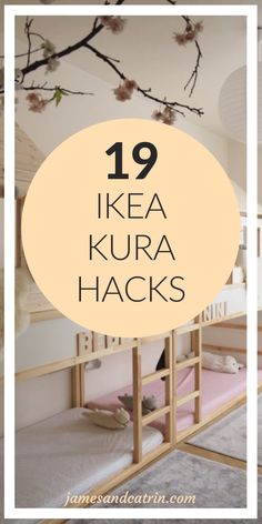 Discover creative IKEA Kura hacks Ikea Tent Hack, Ikea Kura For Two, Kura Bed Decor, Ikea Kura Montessori Bed Ideas, Sniglar Hack Bed, Ikea Kura Bed Tent, Ikea Kura Stairs, Kids Bed Tent Diy, Two Kura Beds In One Room