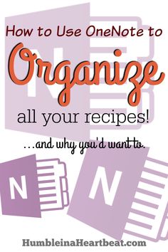 the words how to use one note to organize all your recipes and why you'd want