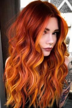 Yellow Hair Color, Honey Blonde Hair Color, Red Blonde Hair, World Hair, Invisible Lace, Dyed Hair Inspiration