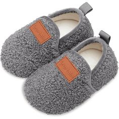 Barerun Toddler Boys Girls House Slippers Walking Shoes Kid's favorite slippers with mom's love accompany them in their growth. This soft-touch slipper features a soft cotton-blend lining, fur-filled insole and playful bottom to complete the look of this easy-to-clean shoe, pleasing your doll with all-day comfort. Size: 13-13.5.  Color: Gray.  Gender: unisex.  Age Group: kids. Slippers For Boys, Toddler Slippers, Girl House, Clean Shoes, Slipper Socks, House Shoes, House Slippers, Toddler Shoes, Favorite Child