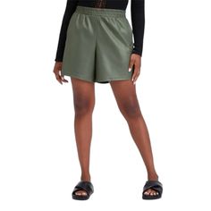 Elevate Your Wardrobe With Fabletics Women’s Vegan Leather Smoke Green High Waisted Shorts, Designed For Style And Comfort. These Chic Shorts Feature A Sleek Leather Finish And A Convenient Side Zipper, Making Them A Perfect Blend Of Fashion And Functionality. Originally Priced At $69.95. Available In Size Xl, They Are New And Never Worn, Ready To Add A Touch Of Sophistication To Any Outfit. Perfect For Both Casual Outings And Dressier Occasions, These Shorts Are A Must-Have For The Modern Woman Green High-waisted Shorts Activewear For Spring, Athleisure Green High-waisted Shorts, Green High-waisted Shorts Activewear For Summer, Green Stretch High-waisted Shorts, Green High-waisted Activewear With Built-in Shorts, Chic Shorts, Leather Finish, High Waisted Shorts, Side Zipper