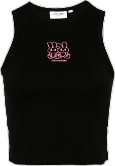 Trendy Streetwear Tank Top With Crew Neck, Trendy Crew Neck Tank Top For Streetwear, Athleisure Cotton Tank Top With Graphic Print, Graphic Print Racerback Top For Streetwear, Trendy Graphic Print Tank Crop Top, Trendy Tank Crop Top With Graphic Print, Cotton Tank Top For Streetwear, Y2k Black Racerback Top, Y2k Graphic Print Racerback Top