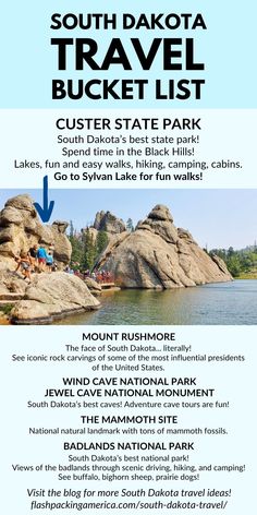 the south dakota travel bucket list