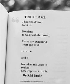 an open book with the words truth in me