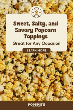 Want to try something different by exploring other popcorn toppings for your at home movie night? You won't regret following any of the easy popcorn topping ideas on our list. You'll find all kinds of popcorn toppings for your homemade popcorn, ranging from sweet popcorn toppings to healthy popcorn toppings. Check out the Popsmith blog today to find out more about these popcorn topping recipes. | snacks Popcorn Topping Ideas, Healthy Popcorn Toppings, Salty Party Snacks, Gluten Free Party Snacks, At Home Movie Night, Healthy Salty Snacks, Home Movie Night, Vegan Party Snacks