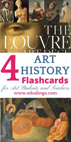 the four art history flashcards for children and teens