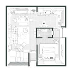 the floor plan of a small apartment