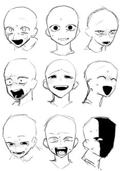 Drawing Face Expressions, الفن الرقمي, Výtvarné Reference, Siluete Umane, Body Reference Drawing, Art Tools Drawing, 인물 드로잉, 캐릭터 드로잉, Drawing Expressions