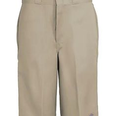 Color; Khaki Sz: 38”X13” 65%Polyester/35%Cotton Multi Pocket Work Shorts Classic Short Pants With Pockets, Classic Short-leg Pants With Pockets, Workwear Pants With Hip Pockets, Classic Short Leg Bottoms With Welt Pockets, Dickies Shorts, Work Shorts, Color Khaki, Workout Shorts, Mens Shorts