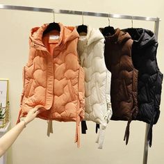 Winter Puffer Vest, Winter Puffer, Puffy Vest, Vest Coat, Jacket For Women, White Duck, White Ducks, Down Vest